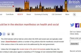 What should be in the election manifestos on health and social care?
